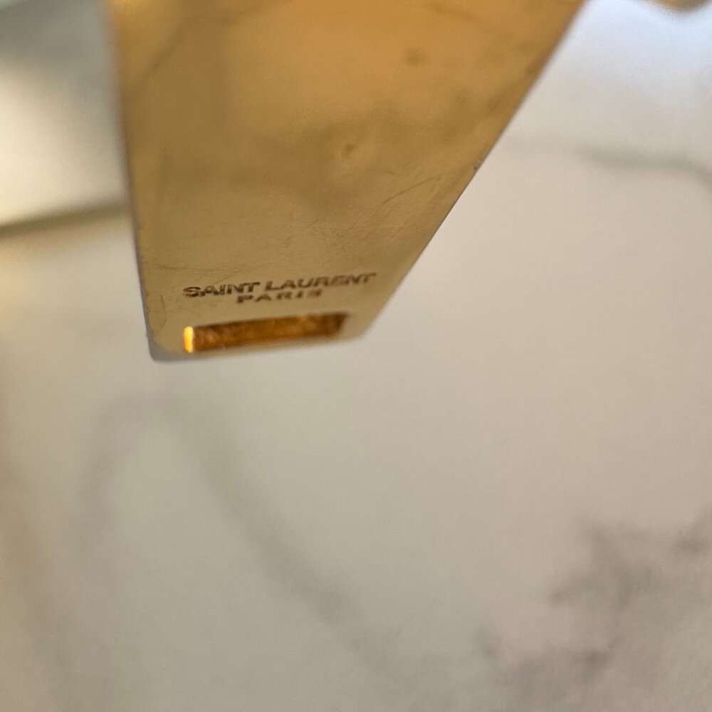 YSL Saint Laurent Monogram Croc-Embossed Zip Around Wallet Blush - Picture 8 of 13